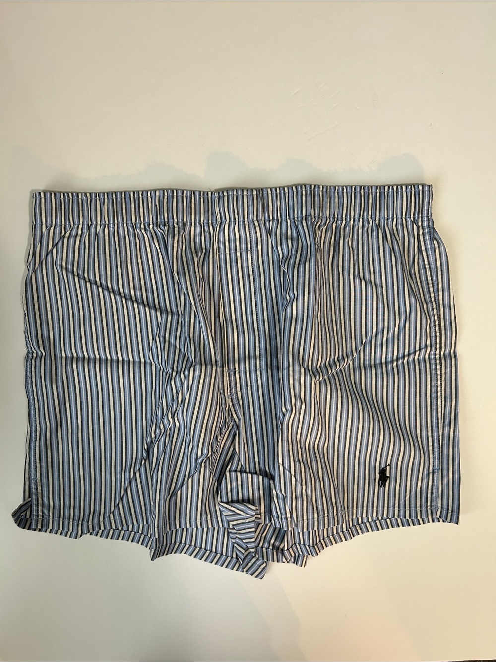 Polo Striped Cotton Boxer Shorts in Blue and White.